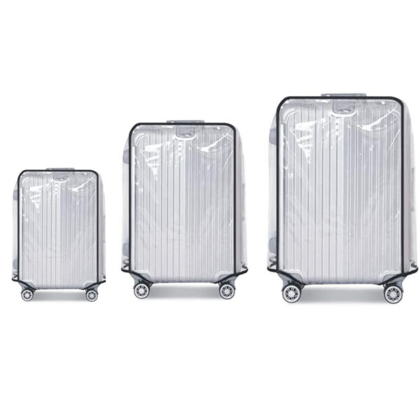 Magic Park 3pcs Luggage Cover Sets Suitcase Protector PVC Cover Travel Luggage Transparent Protector Cover Fit with 20 Inches, 24 Inches, 28 Inches