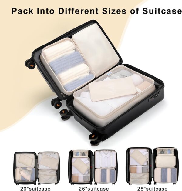 Magic Park 8Pcs Packing Cubes for Storage Luggage Packing Cube Organizer Travel Packing Cubes Set Clothes Shoes Storage Travel Organizer Bags for Luggage - Image 3