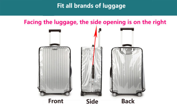 Magic Park 3pcs Luggage Cover Sets Suitcase Protector PVC Cover Travel Luggage Transparent Protector Cover Fit with 20 Inches, 24 Inches, 28 Inches - Image 6